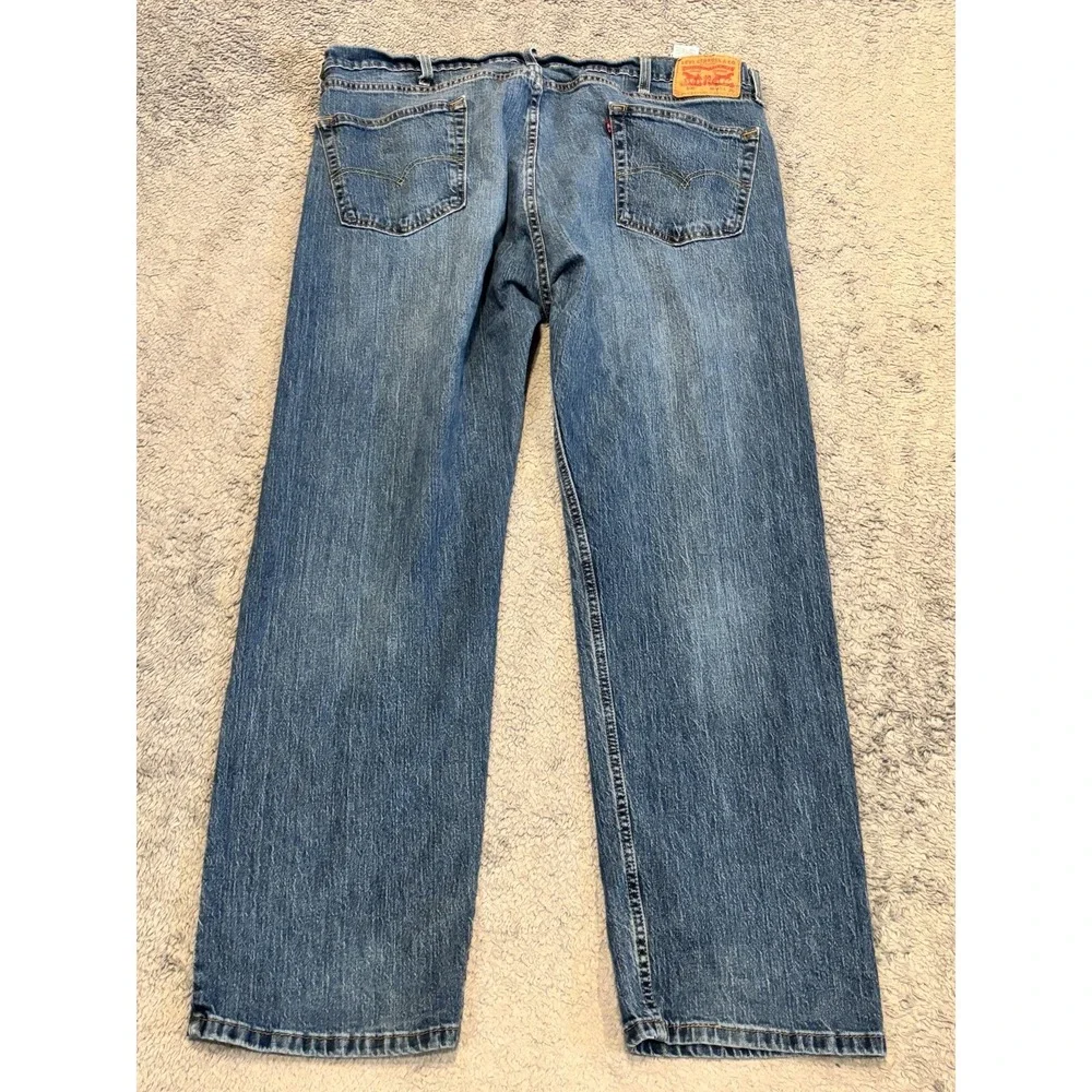 Levis 505 Jeans Mens 40x30 Regular Fit Straight Medium Wash Blue Denim Relaxed